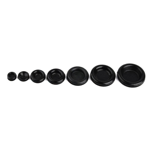 170Pcs Rubber Grommet Firewall Hole Plug Set 7 Sizes Electrical Wire Gasket Kit Hardware Tool For Car Machine Pump Water Pipe