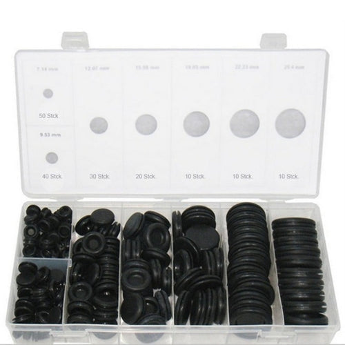 170Pcs Rubber Grommet Firewall Hole Plug Set 7 Sizes Electrical Wire Gasket Kit Hardware Tool For Car Machine Pump Water Pipe