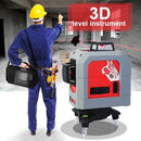 IR 3D Leveler Self-leveling Super Powerful Laser 360° Horizontal and Vertical Red Line Leveling Tool