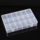 Adjustable Dividers Transparent Plastic 18 Compartment Slot Storage Box Organizer Jewelry Tools Electronic Components Container