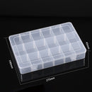 Adjustable Dividers Transparent Plastic 18 Compartment Slot Storage Box Organizer Jewelry Tools Electronic Components Container