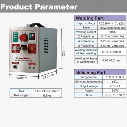 709A High Power Automatic Microcomputer Spot Welding Machine Spot Welder