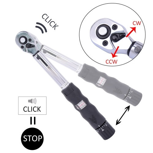 1/4" DR 2-14Nm Bike Torque Wrench Set Bicycle Repair Tools Kit Ratchet Mechanical Torque Spanner Manual Wrenches