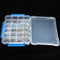 Transparent Plastic Storage Box Multiple Compartments Slot Hardware Box Organizer Jewelry Tools Electronic Components Container Fishing Tackle Box Fishing Accessories Storage Case with Adjustable Dividers 24 Grids