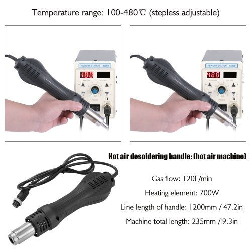 2 in 1 Hot Air Machine Soldering Iron  Rework Soldering Station