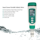 SMART SENSOR Portable Salinity Meter Handheld ATC Salinometer Halometer Salt Gauge Salty Brine Meter Seawater Salinity Refractometer Food Salinity Tester Meter with 0.00ppt-9.99ppt 10.0ppt-50ppt Measuring Range for Salt Water Pool Food Salt Aquarium Teste