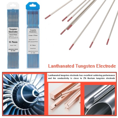 10pcs Fine Quality Lanthanated Tungsten Electrodes Tungsten Rod Welding Accessories