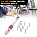 1/4" DR 2-15Nm Mini Adjustable Bike Torque Wrench Set Bicycle Repair Tools Kit Ratchet Mechanical Torque Spanner Manual Wrenches