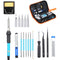 Portable Adjustable Electric Temperature Device Lightweight Welding Soldering Station Tool Kit 60W with 5 Piece Solder Iron Tips (U-K Plug Package 1)