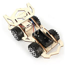 Wood Racing Car DIY Kit Kids Toy DIY Kit Electric Wooden Racing Car for Children Science and Technology Inventions Assembled Experiment DIY Model Building Kits