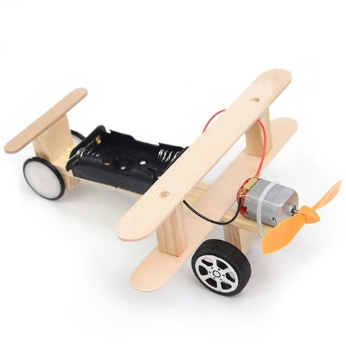 Wood Electric Aircraft Electric Glider DIY Kit Kids Toy Airplane DIY Kit Electric Wooden Airplane Model for Children Flying Model Assembled Experiment DIY Model Building Kits