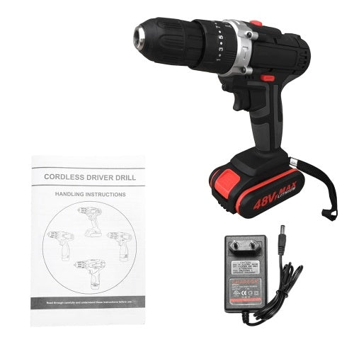 Multifunctional Electric Impact Cordless Drill High-power Rechargeable Lithium Battery Wireless Hand Drills Home DIY Electric Power Tools