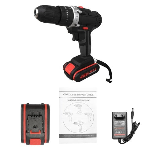 Multifunctional Electric Impact Cordless Drill High-power Rechargeable Lithium Battery Wireless Hand Drills Home DIY Electric Power Tools