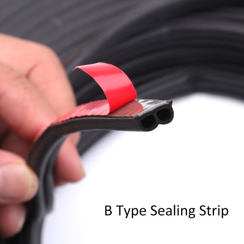 5M Car Door Seal Strips Auto Rubber Seals Sticker Noise Insulation B Shape Weatherstrip Rubber Seals Dustproof Automobiles Interior Accessories