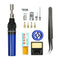 13 in 1 13Pcs Soldering Iron Kit 26ml Full Electronics Set Pen Welding Tool Car Repairing Gas Soldering Self-igniting Torch Outdoors / Blue Transparent