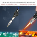 13 in 1 13Pcs Soldering Iron Kit 26ml Full Electronics Set Pen Welding Tool Car Repairing Gas Soldering Self-igniting Torch Outdoors / Blue Transparent