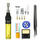 13 in 1 13Pcs Soldering Iron Kit 26ml Full Electronics Set Pen Welding Tool Car Repairing Gas Soldering Self-igniting Torch Outdoors / Blue Transparent