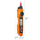 PEAKMETER يده المتعدد الإضاءة الخلفية LCD عرض القلم نوع رقمي متعدد DC / AC الجهد الحالي متر مع NCV واختبار استمرارية الصمام الثنائي المقاومة تتراوح