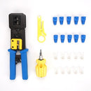 103pcs/set Ethernet Network Repair Tool Kit Used for Network Repairing or Installing Network Cable Tester Kit with Wire Stripper Wire Crimpers Screwdriver Modular Plug