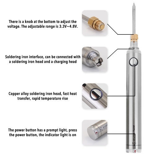 Wireless Charging Soldering Iron Mini Portable Battery Soldering Iron with USB Welding Tools