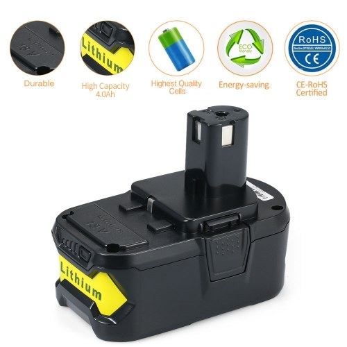 بطارية بديلة لشاحن Ryobi 18V 4000mah/5000mah/6000mah Li-ion لـ Ryobi One+ P103 /P108 طقم مثقاب لاسلكي حزمة بطارية قابلة لإعادة الشحن أدوات كهربائية