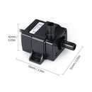 4.8W 240L/H Water Pump Aquarium Submersible Pump Mini Submersible Water Pump with Power Plug Max. Lift 300cm Small DC Submersible Pump