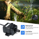 0.85W 120L/H Water Pump Aquarium USB Submersible Pump Mini Submersible Water Pump Max. Lift 100cm Small DC Submersible Pump