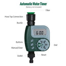 Automatic Water Timer Outdoor Garden Irrigation Controller 1-Outlet Programmable Hose Faucet Timer Garden Automatic Watering Device without Battery Green