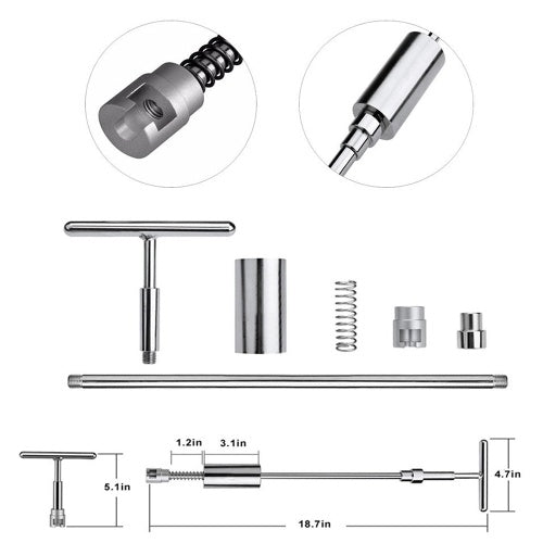 Paintless Dent Repair Puller Kit Car Dent Repair Tools T Bar Slide Hammer+ 18pcs Glue Puller Tabs for Vehicle SUV Car Auto Body Hail Damage Remover