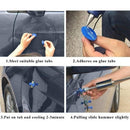 Paintless Dent Repair Puller Kit Car Dent Repair Tools T Bar Slide Hammer+ 18pcs Glue Puller Tabs for Vehicle SUV Car Auto Body Hail Damage Remover