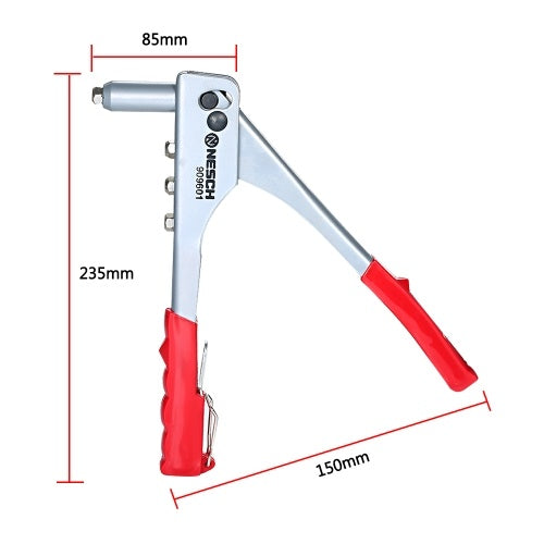 Rivet Nut Gun 10" Single Hand Blind Riveter Riveting Tool Riveter Gun Hand Tool