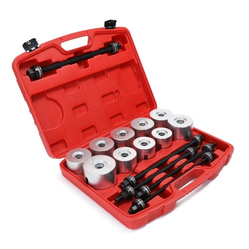 27PCS Set Aluminium Alloy Car Bushings Bearing Disassembly Tools Iron Sets Rubber Sleeve Extractor Chassis Press And Pull Sleeve Kit