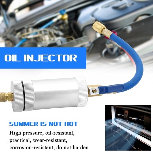 R12 R134A R22 Air Conditioning Car Oil Injection Dye Injection Tool 2 Ounce 1/4" Pure Liquid Oil Coolant Filler Tube Car Accessories