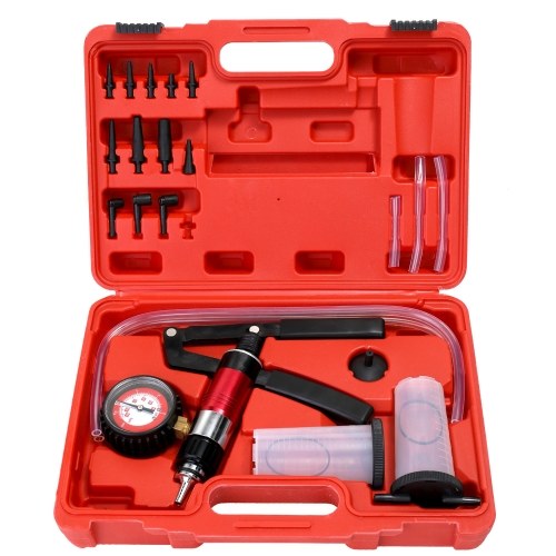 Hand Held Brake Bleeder Tester Set Vacuum Pump Car Motorbike Self Vacuum Pump Kits Brake Bleeder Screw Adapter