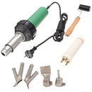 1500W Welder Hot Air Welding Heat Torch Hot Air Welder +Spare Heating Lement+6mm Pencil Tip Nozzle+Flat tip+Triangle Speed Welding Nozzle+Round Speed Welding Nozzle+Pressure Silicon Roller