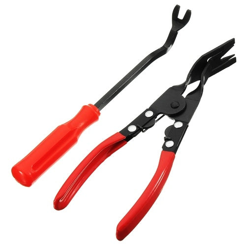 3pcs Car Door Trim Clip Plier & Fastener Remover Puller Car Door Panel Remover Rivet Buckle Removal Tool Set Upholstery Rivets Clip Puller Pliers Panel Clip Remover Automobile Repair Tool Kit Set