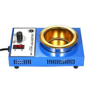 250W 220V 80mm 800g Mini Lead Free Soldering Pot Titanium Coating Stainless Steel Solder Pot Compact Temperature Adjustable Solder Bath for Welding and Soldering