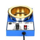 250W 220V 80mm 800g Mini Lead Free Soldering Pot Titanium Coating Stainless Steel Solder Pot Compact Temperature Adjustable Solder Bath for Welding and Soldering