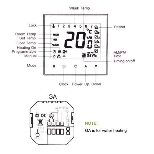 KKmoon Digital Water Heating Thermostat with WiFi Connection & Voice Control Energy Saving AC 95-240V 5A Touching Screen LCD Display Room Temperature Controller Works with Amazon Alexa/Google Assistant/IFTTT