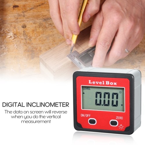 Digital Level Protractor Inclinometer Mag-netic Level Angle Meter Angle Finder Level Box Angle Measuring Tool for Carpentry / Building / Automobile