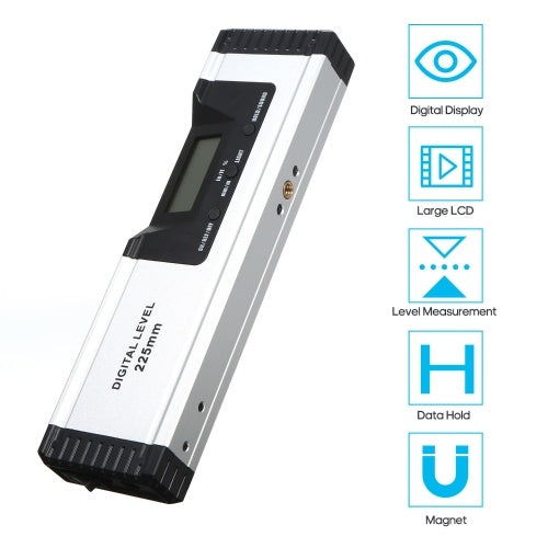 225mm Digital La-ser Measuring Level Angle Meter Angle Finder Measuring Tool for Carpentry / Building / Automobile