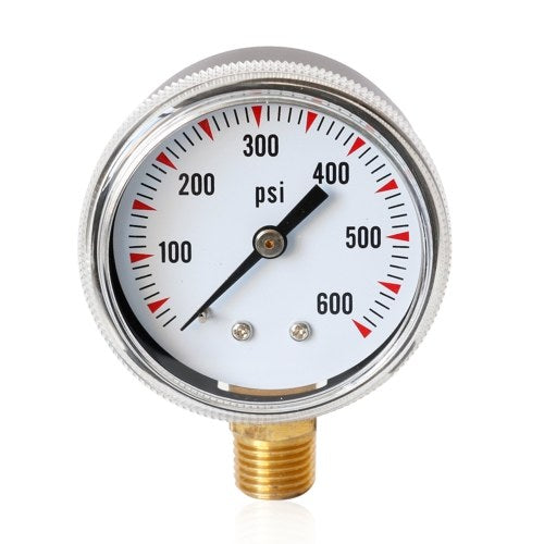 TS-Y50-600psi High Accuracy Radial Pressure Gauge Meter 1/4"NPT Brass Pressure Measuring Tool Oil Pressure Tester