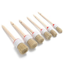 6pcs Car Brush Kit Bristle Wood Handle Auto Care for Interior Dashboard Rims Wheel Air-conditioning Engine Wash Auto Detailing Cleaning Tool Set