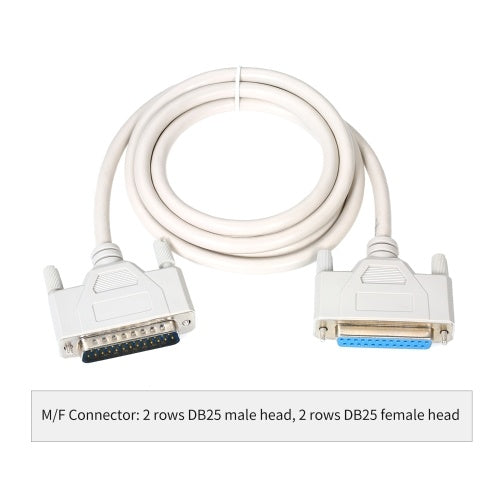 25Pin DB25 Printer Extending Cable 1.4m Computer Parallel Extension Cord 4.6ft M-F Cable 25Pin DB25 Parallel Male to Female LPT Printer Connection Line 25 Pin LPT