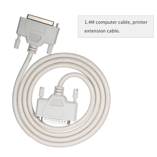 25Pin DB25 Printer Extending Cable 1.4m Computer Parallel Extension Cord 4.6ft M-F Cable 25Pin DB25 Parallel Male to Female LPT Printer Connection Line 25 Pin LPT