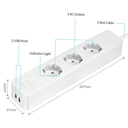 WiFi Intelligent Plug Power Strip/Surge Protector