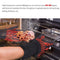 Barbecue Gloves with Silicone Anti-slip Stripe Heat Proof Oven Gloves 500~800℃ Heat Resistant Grill Gloves for Outdoor Barbecue Garden Grilling Kitchen Cooking Welding