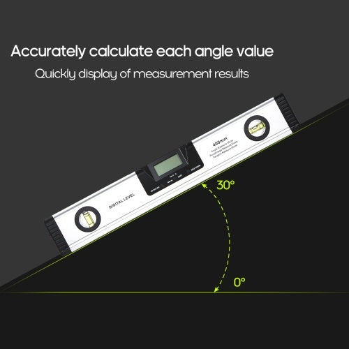 400mm Digital La-ser Measuring Level Angle Meter Angle Finder Measuring Tool for Carpentry / Building / Automobile