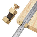 Brass Steel Ruler Positioning Block Woodworking Line Locator Stop Block DIY Measuring Tool with 300mm Steel Ruler