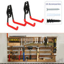 Steel Garage Storage Utility Double Hooks Heavy Duty Garage Organizer Warehouse Hooks for Power Tools Ladders Bulk items Bikes Ropes